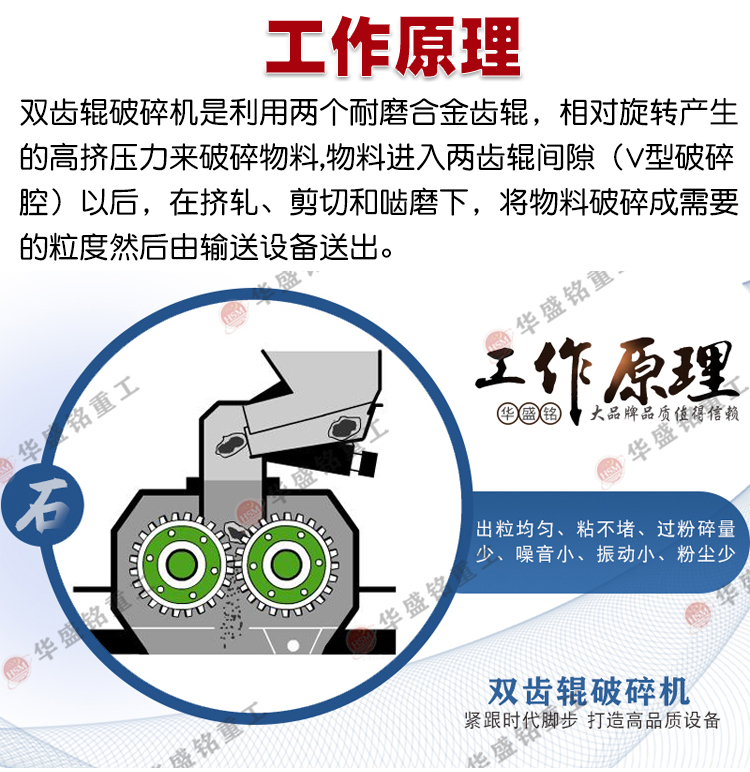 废旧公路破碎机 公路翻挖料破碎机 铣刨料破碎机 双齿辊破碎机